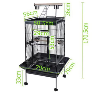 Vente en gros de <span class=keywords><strong>cage</strong></span> à oiseaux en acier moderne noir massif de 170 cm, style martelage, <span class=keywords><strong>cage</strong></span> à oiseaux contemporaine pour la reproduction d'oiseaux, volière, emballée - Product Image 2