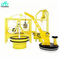 Ensemble de jeu de construction interactif Funtime pour enfants : Excavatrice et grue pour jeu de sable, idéal pour aire de jeux intérieure et centre de loisirs familial (FEC)