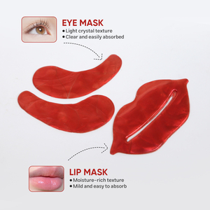 <span class=keywords><strong>Masque</strong></span> pour les yeux et les lèvres en hydrogel à la rose personnalisé OEM pour hydrater, nourrir et lisser les yeux et les lèvres, produits de soin de la peau - Product Image 2