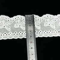 Bordure en dentelle ajourée en coton crocheté avec applique brodée pour robe, vêtement et accessoires de couture de chaussures
