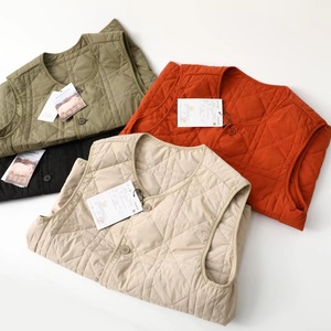 <span class=keywords><strong>Gilet</strong></span> de <span class=keywords><strong>chasse</strong></span> court en nylon léger <span class=keywords><strong>matelassé</strong></span> en losanges, réversible, sans manches, avec doublure boutonnée, pour l'automne - Product Image 3