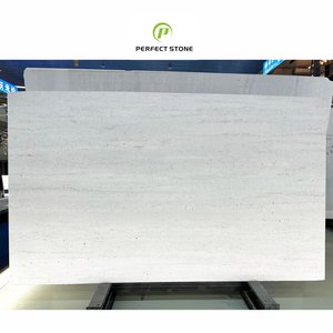 Losa blanca Azulejos de travertino natural Panel de pared para exteriores Piedra Mármol de madera - Product Image 2