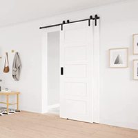 Quincaillerie robuste en acier au carbone pour porte coulissante pliante moderne et rustique, gain de place, pour portes en bois, capacité de 330 lb