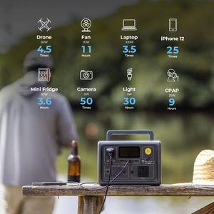 Bluetti <span class=keywords><strong>EB3A</strong></span> + PV120 Centrale électrique portable Système de panneau solaire monocristallin 500wh pour le camping Produits à énergie solaire - Product Image 2