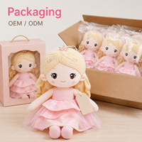 Fabrication de poupées en peluche personnalisées, modèle Princesse Rose, avec tenue amovible, en polyester, certifiées CE, faible MOQ, OEM ODM