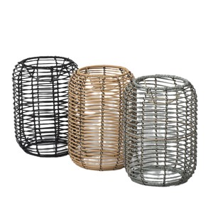 Lámpara Colgante Retro Minimalista Estilo Wabi Sabi, Tejido de Ratán Sintético, Bombilla E27, Forma Redonda, para Hotel, Casa de Huéspedes, Restaurante - Product Image 5