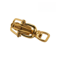 Fermoir mousqueton à fond carré en cuivre pur, boucle de sangle, accessoires de quincaillerie pour articles en cuir et bagages