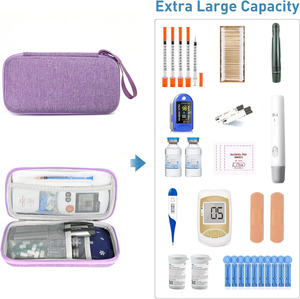 Étui de transport <span class=keywords><strong>isotherme</strong></span> pour <span class=keywords><strong>insuline</strong></span>, <span class=keywords><strong>trousse</strong></span> de médicaments de voyage en EVA avec 2 blocs réfrigérants pour le soin du diabète - Product Image 2