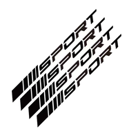 Autocollants de voiture 4 pièces à lettres, pour jantes, sport, course, en PVC, adhésifs amovibles, accessoires pour SUV