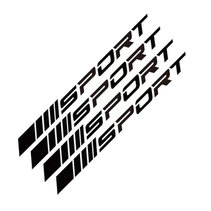 Fashion 4pc Letter <b>Car</b> Stickers Wheels Rims Sport Racing <b>Decal</b> PVC Removable Adhesive Tape Accessories for SUV - Product Image 1