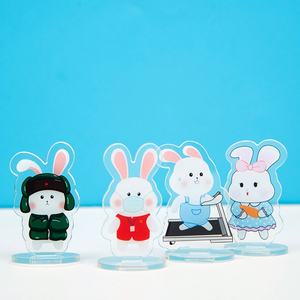 Ins Transparent Acrylique Stand Lapin Numérique Photo Porte-clés Dessin Animé DIY Créatif Écologique Boxin Marque Petit Cadeau En Plastique - Product Image 6