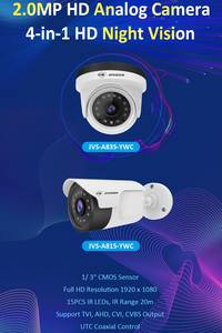 A815-YWC Kamera <span class=keywords><strong>CCTV</strong></span> Analog 2MP 1080P 20m, Kamera <span class=keywords><strong>CCTV</strong></span> Analog penglihatan malam IR untuk sistem keamanan rumah fitur CMOS Sensor Cloud/NVR - Product Image 3