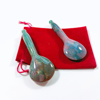 Cuillère gratteur en agate indienne Huiying, masseur facial Guasha
