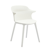Fauteuil en plastique moulé moderne DHF, design italien, chaise de salle à manger ergonomique, légère, résistante aux intempéries, pour intérieur/extérieur, maison, restaurant