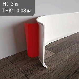 Nẹp chân tường PVC mềm hiện đại H8CM tự dính - Chống ẩm, dễ vệ sinh, dùng cho bệnh viện, nhà bếp, gạch, bề mặt xi măng, bảo hành 1 năm