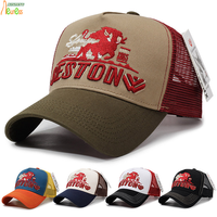 Gorra Trucker Personalizable con Bordado de Toro, Pedido al por Mayor, Marca Privada, Malla Transpirable, Estilo Vaquero Occidental, Gorra de Béisbol Snapback, OEM