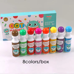 Marqueurs à pointe <span class=keywords><strong>feutre</strong></span> multicolores (8 pièces) pour peinture fluide, faciles à saisir, sans bavure et lavables, prêts à être expédiés - Product Image 6