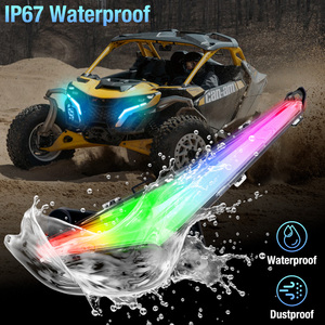 Can-AM maverick r DRL + bật tín hiệu ứng dụng ánh sáng và điều khiển từ xa đuổi RGB + Ánh sáng chạy màu trắng tinh khiết với chức năng khởi động - Product Image 2