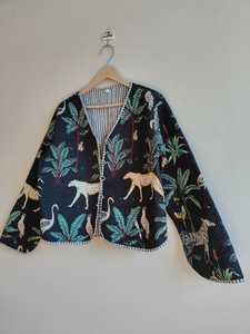 Chaqueta Acolchada de Algodón con Estampado de Selva Negra, Estilo Bohemio, Chaquetas Acolchadas Hechas a Mano, Ropa de Mujer, Nuevo Estilo, Abrigo para Fiesta - Product Image 4