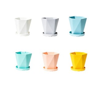กระถางดอกไม้พลาสติก Zhou Sheng เคลือบสีพ่น รูปทรงไม่สม่ำเสมอ ผิวแบบพ่นทราย - Product Image 3