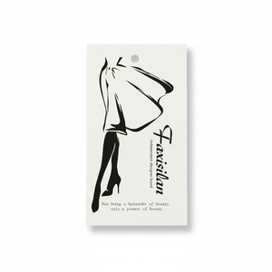 High Quality Custom Waterproof <b>Gold</b> Foil Printed Paper Hanging Labels for Garment Bags & Shoes-Brand Hang Tag Set - Product Image 1