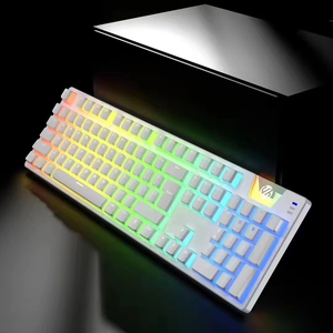 Games Cheap <b>Computer</b> Keyboard Games RGB Games RGB Keyboard Wired Backlit Keyboard 104 Keys PC Laptop Variety - Product Image 5
