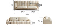 112062 Quanu prix d'usine ensemble de canapés de meubles européens de luxe Design unique dossier doux ensemble de canapés confortables blancs