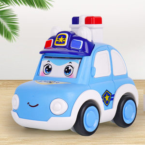 Camion de pompiers de dessin animé à friction, <span class=keywords><strong>jouet</strong></span> pour enfants, véhicule à inertie à pression et à pousser avec expressions variées, <span class=keywords><strong>jouet</strong></span> d'intérieur - Product Image 2