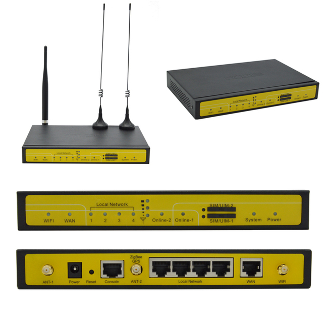 Four-Faith F3946 Industrial Dual Sim LTE Modem 4G Router for Substation ATM Bus