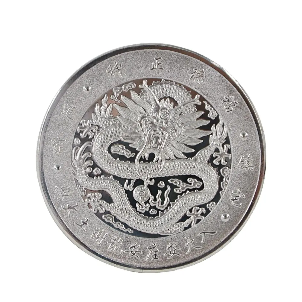 Hot Selling Nieuwe Dragon Ontwerp Zilveren Custom Uitdaging Coin Dual Plating
