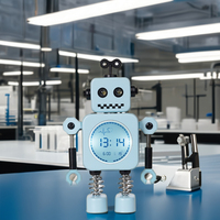 Cadeau Nouveau Robot Horloge Numérique Enfants Cartoon Réveil Garçons et Filles Électronique Réveil Créatif