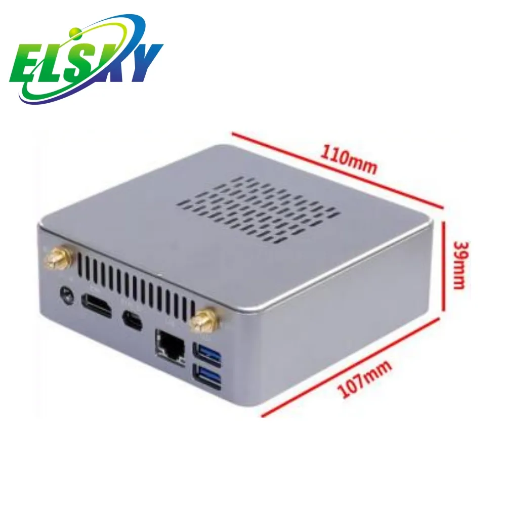 ELSKY Hot Sale I3 6100U Nuc Pc Skylake DP 4K Type-C 2*DDR4 Up To 32GB RAM M.2 SSD 4USB3.0 6-13 Gen CPU