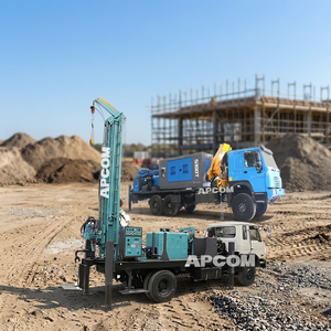 Sondeuse mobile sur chenilles APCOM Série 300M, diesel hydraulique, montée sur camion, avec moteur – pour forage de puits d'eau robuste - Product Image 1
