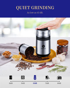 Molino Eléctrico <span class=keywords><strong>de</strong></span> Acero Inoxidable <span class=keywords><strong>de</strong></span> Doble Taza para Moler Especias Secas y Húmedas, Molinillo Eléctrico para Granos - Product Image 5