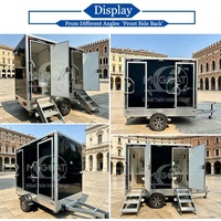 Promotion : Remorque WC Mobile 2 Postes à Essieu Unique avec Lavabo et Miroir pour Grands Événements Extérieurs et Chantiers