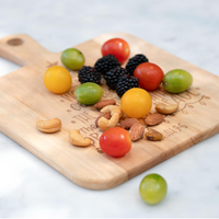 Planche à découper carrée personnalisée en acacia en forme de pagaie bloc à découper de cuisine pour Noël