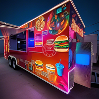 Camion de nourriture Hotdog Ice à destination de la Californie pour les petites entreprises cuisine mobile Pizza Concession Bar remorque alimentaire