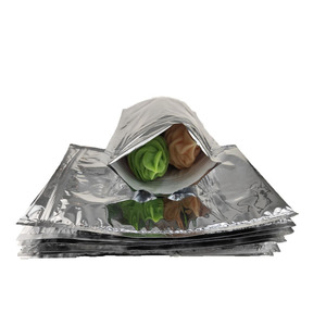 Sacs thermiques à fermeture éclair en feuille métallique <span class=keywords><strong>de</strong></span> taille personnalisée Sacs en plastique <span class=keywords><strong>de</strong></span> stockage anti-odeur des aliments pour l'isolation - Product Image 4