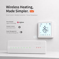 Termostato Inteligente Beca 901W+BHT-2006RF Hub Tuya Zigbee 3.0, Controlador Inalámbrico de 8 Zonas para Calefacción por Suelo Radiante, Refrigeración y Caldera