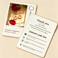 Cartes de visite personnalisées pour petites entreprises - Cartes de remerciement pour commandes de bijoux sur papier d'art avec impression numérique et plastification