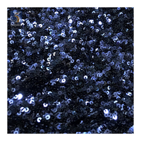 Tissu extensible en maille tricotée 2026, brillant et dense, avec paillettes de 5 mm, tissu brodé de sequins extensibles