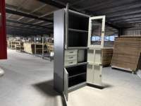 Armoire de classement en acier, armoire de rangement métallique verrouillable avec 6 portes pour bureau et école