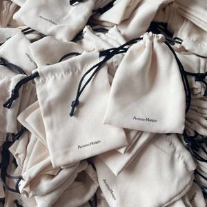 Sac cadeau en toile et coton imprimé sur mesure pour bijoux, avec couleur et taille personnalisées, fermeture à cordon - Product Image 3