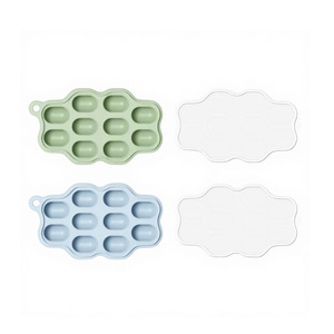 Molde de silicona al por mayor para preparar alimentos para bebés con tapa selladora, bandeja para congelar leche materna, alivio para encías sensibles, molde mordedor de silicona de grado alimenticio - Product Image 1
