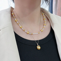 Collier pour femme en argent 925 plaqué or blanc, imitation perle, design tendance, plusieurs modes de port, cadeau d'anniversaire ou de mariage