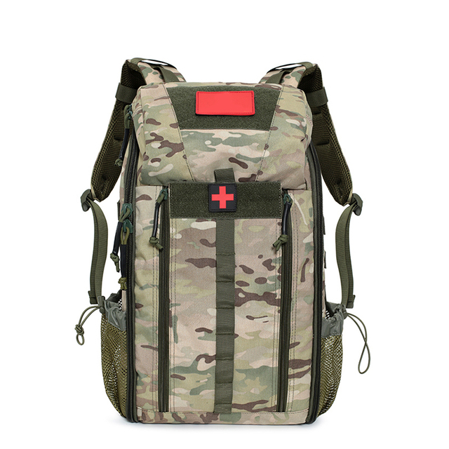 Camouflage MOLLE Waterproof Nylon Sports Outdoor Tactical Medical Internal Frame Physiological Curve Back Backpack 20-35L Large