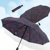 Parapluie automatique pliable classique pour femme à motif de points RST