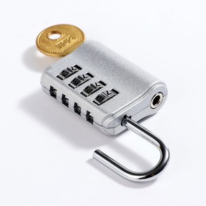 กุญแจล็อคแบบผสมผสาน 4 หลัก ตั้งรหัสใหม่ได้ ผลิตจากโลหะผสมสังกะสี ผิวขัดเงา สำหรับกระเป๋าเดินทาง ยิม หอพัก ประตู - Product Image 1