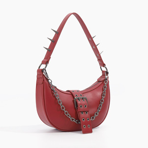 Borse minimaliste e alla <span class=keywords><strong>moda</strong></span> su ordinazione all'ingrosso, borse a tracolla, borse a tracolla per le donne. Borse in pelle stile Punk - Product Image 2