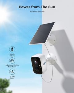 Умная камера Hiseeu с Bluetooth, разрешением 4 МП, питанием от солнечной батареи, цветным ночным видением, двусторонней связью, PIR-датчиком движения, сиреной, прожектором, IP65, Wi-Fi - Product Image 2